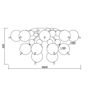 Люстра потолочная Maytoni Bolla MOD133CL-04BS 60Вт 4 лампочек E27