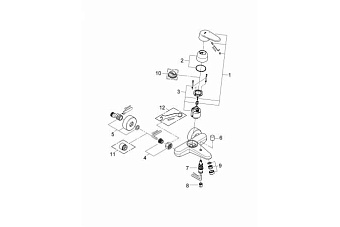 Смеситель для ванны GROHE Eurodisc Cosmopolitan 33390002 хром
