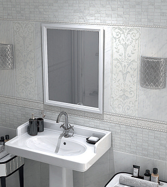 Бордюр KERAMA MARAZZI HGD\A127\12103R орнамент обрезной 25х8см 0,56кв.м.