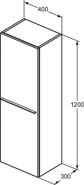 Пенал подвесной IDEAL STANDARD I.life T5261NH 30х40х120см Matt Greige