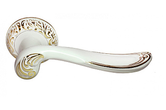 Дверная ручка нажимная MORELLI GIUSEPPE MH-22-CLP W/PG белый/золото