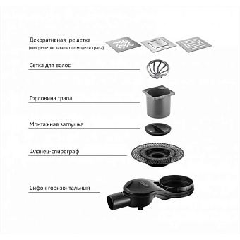 Душевой трап BERGES 94161 36,7х23,5см боковой сток