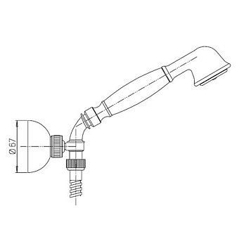 Ручной душ Paini Liberty 17F3131 старая бронза