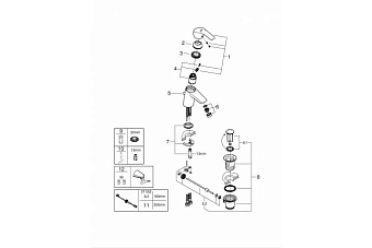 Смеситель для раковины GROHE Eurosmart New 23788002 хром