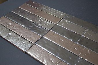 Настенная плитка WOW Crafted 105613 Hm Brick Steel 5х25см 0,573кв.м. глянцевая