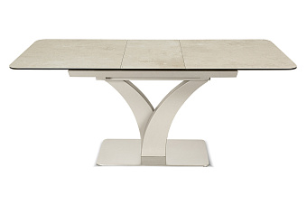 Кухонный стол раскладной AERO 85х140х76см закаленное стекло/керамика/сталь Cap Rock