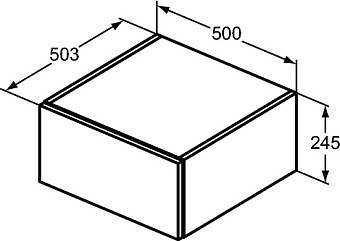 Тумба под раковину подвесная IDEAL STANDARD Adapto U8421FF 50,3х50х24,5см