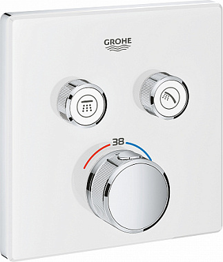 Смеситель для душа GROHE Grohtherm SmartControl 29156LS0 белый/хром