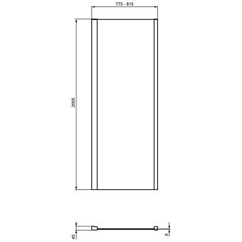 Реверсивная фиксированная панель 80 см Ideal Standard I.Life L T4863EO