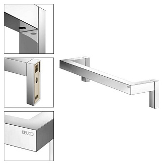 Поручень для ванной Keuco Edition 90 Square 19107 010000 7,6см хром