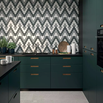Матовый керамогранит KERAMA MARAZZI Агуста 1333S чёрный натуральный 9,8х9,8см 0,96кв.м.