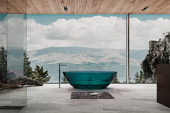 Ванна акриловая Abber Kristall AT9702Aquamarin 180х85см отдельностоящая