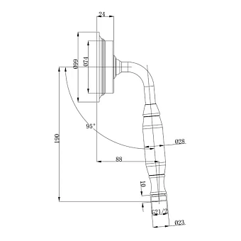 Ручной душ CAPRIGO PARTS 99-505-vot бронза