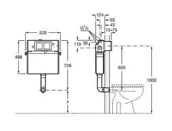 Сливной бачок ROCA Basic Tank 7.8900.9.020.0