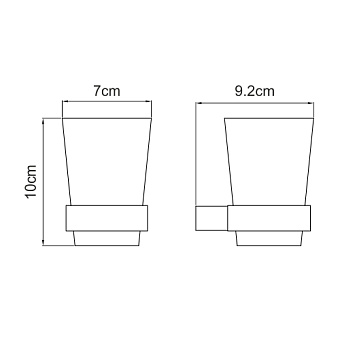 Стакан в ванную WASSERKRAFT Sauer K-7900 K-7928 золото