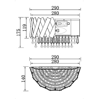 Светильник настенный Maytoni Artistico MOD017WL-02BS 40Вт E14