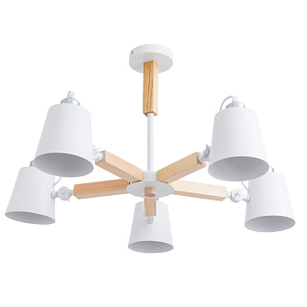 Люстра потолочная Arte Lamp OSCAR A7141PL-5WH 40Вт 5 лампочек E27