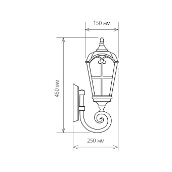 Светильник ландшафтный Elektrostandard Mira a025300 Mira U 60Вт IP44 E27 чёрное золото