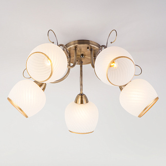 Люстра потолочная Eurosvet Brooksy 30159/5 античная бронза 40Вт 5 лампочек E27