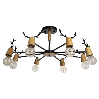 Люстра Loft It SVEN 10024/8 Black 320Вт 8 лампочек E27