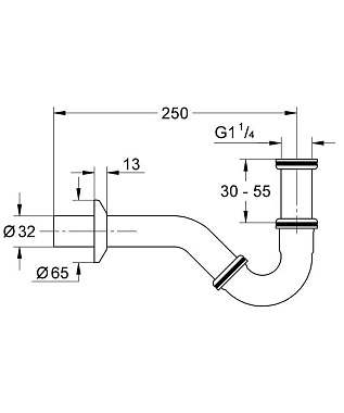 Сифон для биде GROHE 28946000 хром