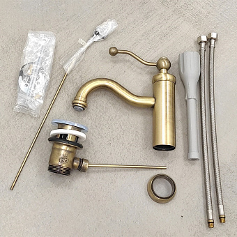 Смеситель для раковины Paini Duomo 88F3211KM старая бронза