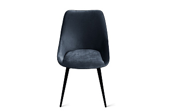 Кухонный стул поворотный AERO 50х53х84см велюр/сталь Dark Blue
