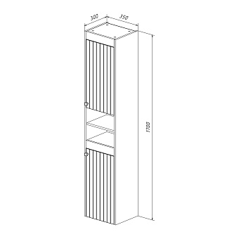 Пенал напольный LEMARK Romance LM07R35P 30х35х170см белый