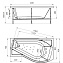 Ванна акриловая RADOMIR Vannesa Миранда 2-01-0-2-1-209 168х95см угловая