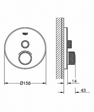 Смеситель для душа GROHE Grohtherm SmartControl 29150LS0 белый/хром