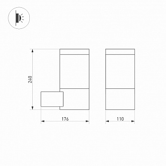 Светильник фасадный Arlight LGD-Stem 029985 10Вт IP65 LED серый