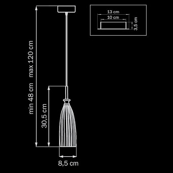 Светильник подвесной Lightstar Simple Light 810 810010 40Вт E14