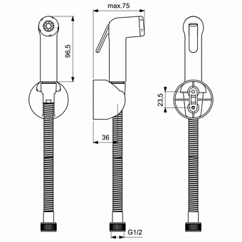 Гигиенический душ IDEAL STANDARD IDEALSPRAY B0595AA хром