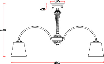 Люстра потолочная Arte Lamp GRACIE A7301PL-8PB 40Вт 8 лампочек E14