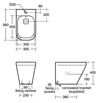 Биде напольное IDEAL STANDARD TONIC II K523801