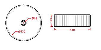 Раковина на столешницу ArtCeram MILLERIGHE OSL010 05 00 44,5х44,5см