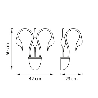 Бра Lightstar Cigno Collo 751636 60Вт G4