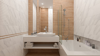 Матовый керамогранит Global Tile Madera GT GT407VG бежевый 15,1х60см 1,36кв.м.