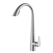 Смеситель для кухни WASSERKRAFT A8617 выдвижной излив серый