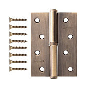 Петля карточная APECS B-STEEL-AB-R 100х70мм бронза