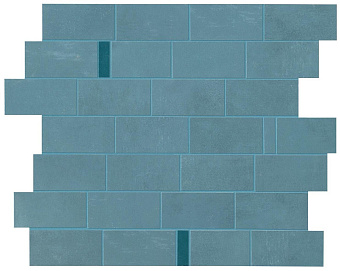 Керамическая мозаика Atlas Concord Италия Boost Pro 9BMU Powder Blue Minibrick Pro Ocean 33,3х29,7см 0,594кв.м.