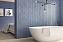 Настенная плитка WOW Boho 118222 Tear Blue Raku 10х25см 0,63кв.м. матовая