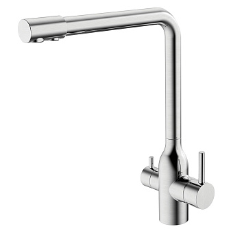 Смеситель для кухни MELANA Stello 610304 поворотный излив сатин