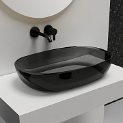 Раковина накладная Abber KRISTALL AT2805Onyx 60х40см