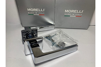 Дверная ручка нажимная MORELLI LUXURY HORIZONT-SQ CRO хром