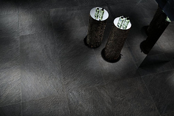 Неполированный керамогранит Atlas Concord Италия Trust AL7I Titanium LASTRA 30mm 60х60см 0,36кв.м.