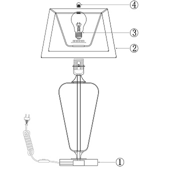 Настольная лампа Maytoni Verre Z005TL-01BS 40Вт E27