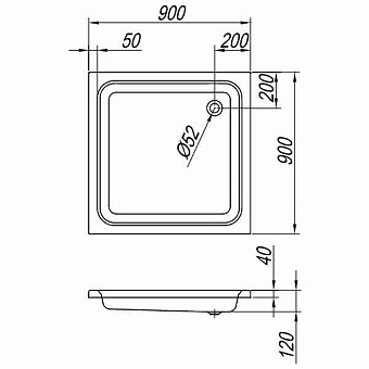 Душевой поддон KOLPASAN Pearl 563080 90х90см