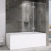 Стеклянная шторка на ванну Abber Ewiges Wasser AG51120 140х120см