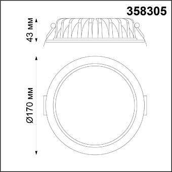 Светильник точечный встраиваемый Novotech SPOT 358305 20Вт LED